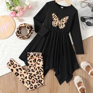 Girl's Leopard Print Outfit Size 11-12